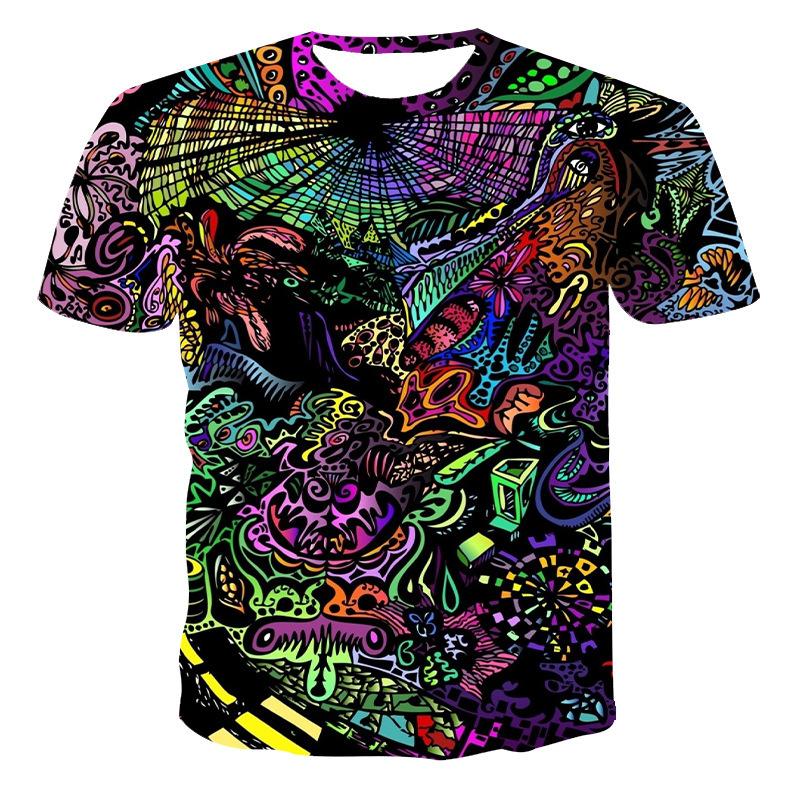 New Men's Short Sleeved Summer 3D Personalized Printed Current Design T-shirt