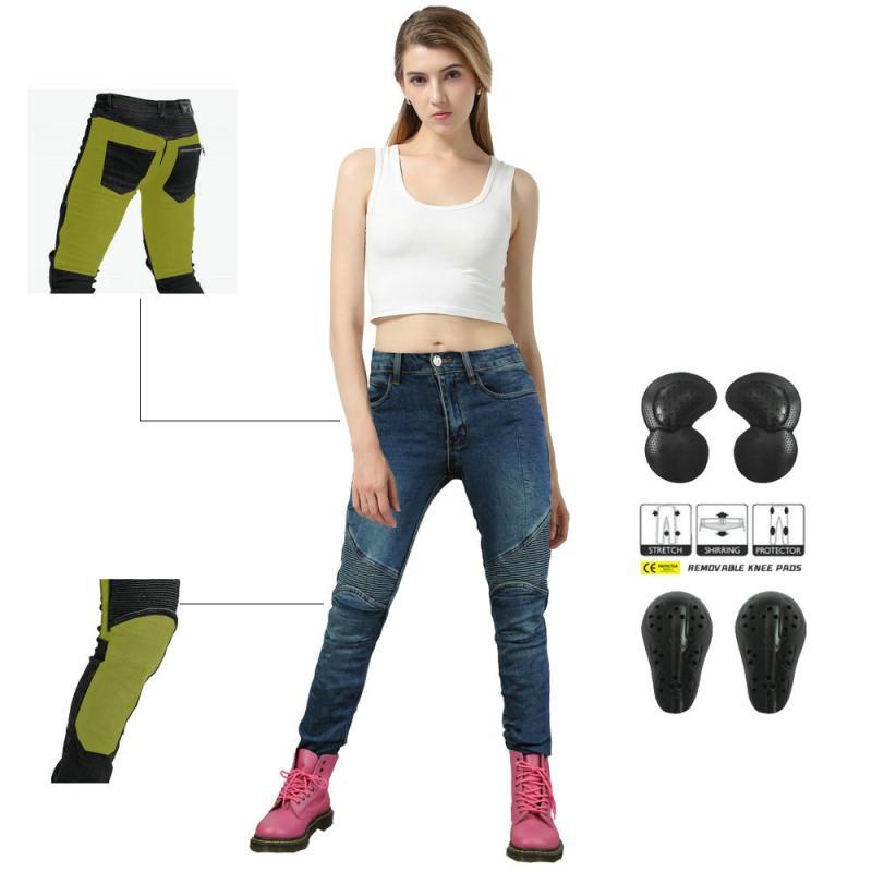 

LOONG BIKER Motorcycle Jeans Female Knight Drop Resistance Riding Pants Tear Resistant Kevlar Wear-resistant M