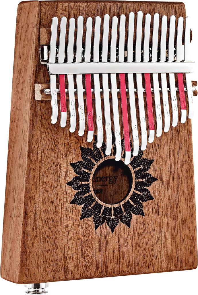 MEINL Sonic Energy Collection Electric Kalimba with Soundhole 17 C Major PKL1708H Hammer Japanese Pickup, Mahogany, Keys, Scale,
