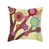 Home Decor Colorful Tree & Flower Pattern Pillow Covers Pattern Cushion Cover Suitable For Sofa Bedroom Car Pillow Cover