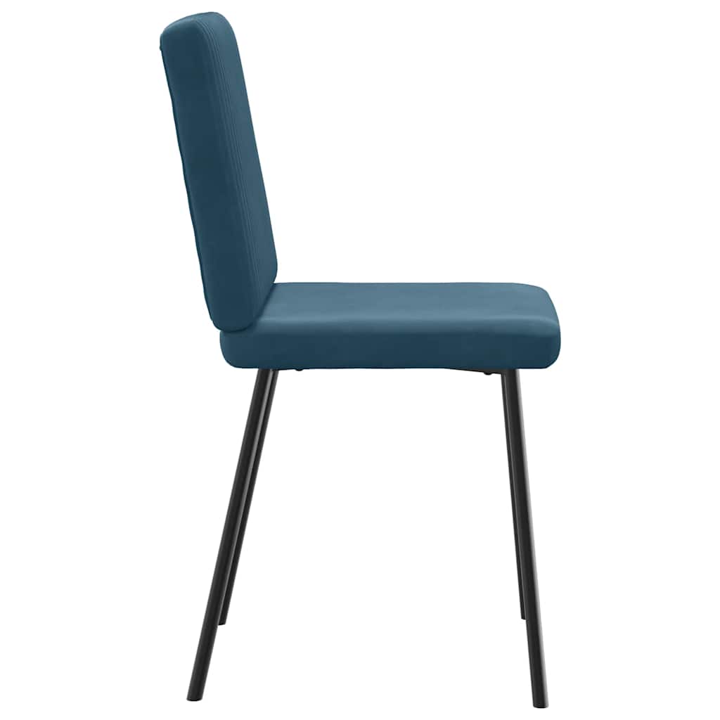 Dining Chairs 2 Pcs Blue Velvet