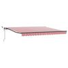 Awning Fabric Red and White 400 X 350 Cm Polyester