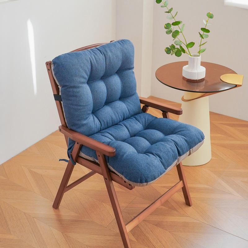 Cotton Linen Thick Cushion Sitting for A Long Time In The Office Protecting The Waist and Backrest Folding Lounge Chair Cushions Anti Slip Seat Mat