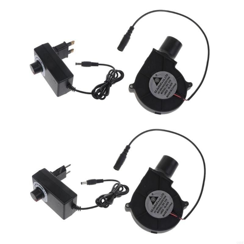 UK/EU Plug Outdoor Cooking BBQ Adjustable Speed Blower Portable Barbeque Air Blower for Barbecue Camping Hiking