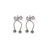 Bowknot Imitation Pearls Tassel Dangle Earrings for Women Temperament Versatile Fashion Earring Elegant Jewelry