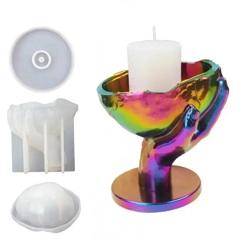 

Новый 3D Подсвечник Череп Ручная Форма Коробка для Хранения Силиконовая Форма Кристальная Эпоксидная Смола Подсвечник Домашнее Украшение на Хэллоуин