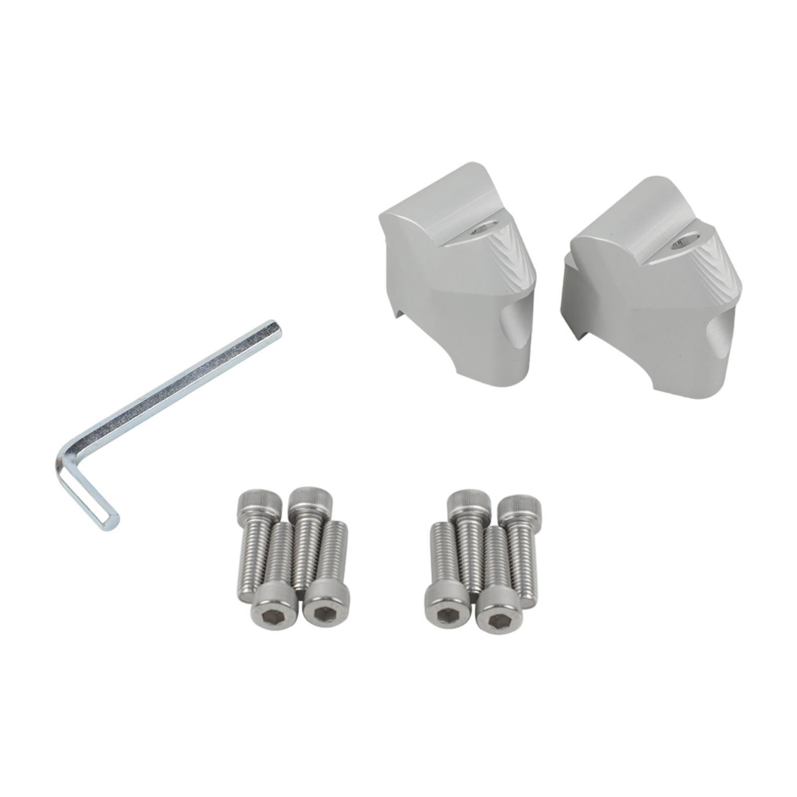 

Motor Handlebar Riser Sturdy Repair Parts Easily Install Mount Adapter Riser серебряный