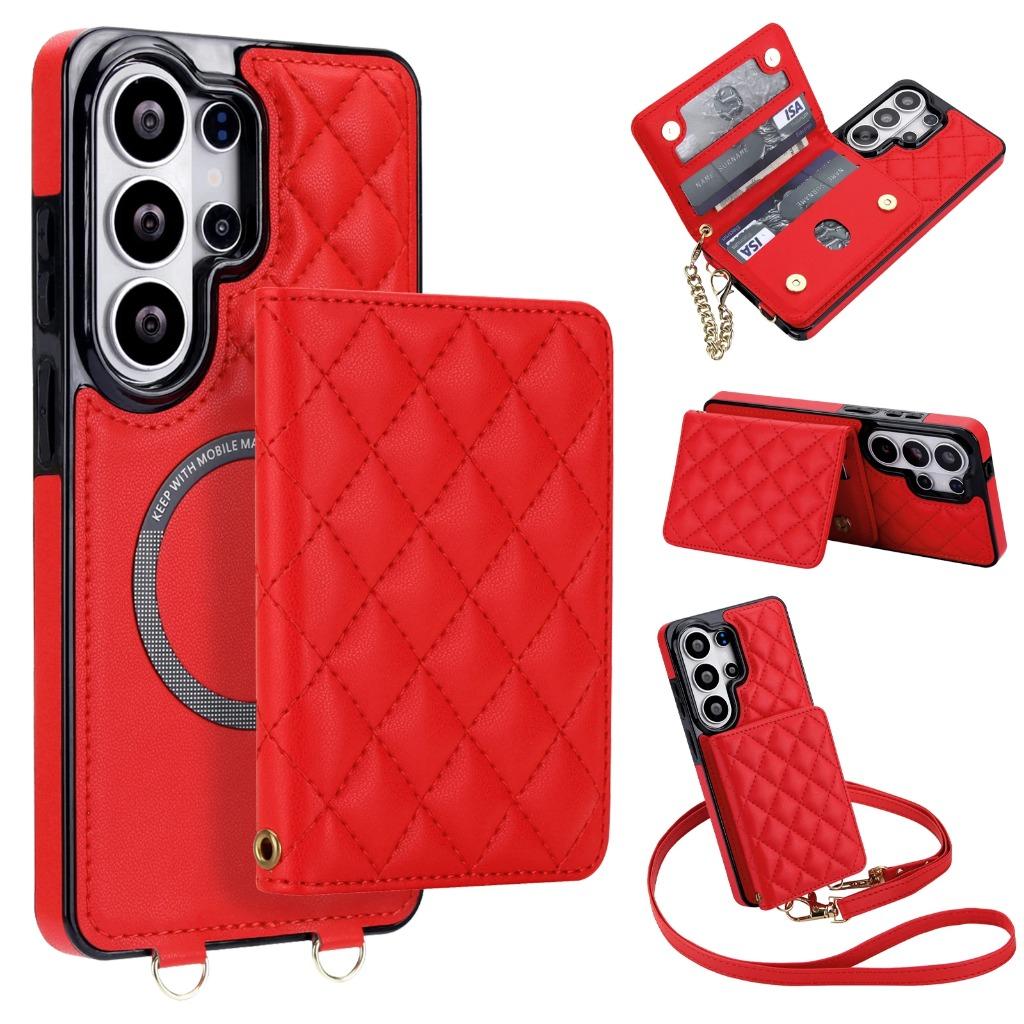For MagSafe Magnetic Detachable Wallet Crossbody Phone Case For Samsung Galaxy S26 Ultra S25 Edge S24 S23 FE S22 Plus A57 A37