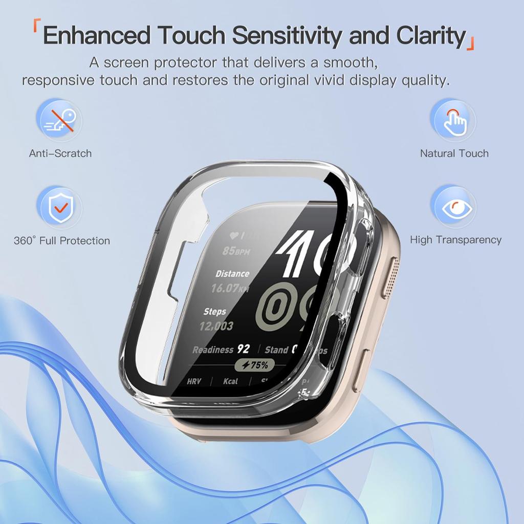 Pouzdro na PC + Sklo pro Amazfit Bip 6 Ochranná fólie proti poškrábání Nárazník Tvrzené sklo Kryt chrániče obrazovky pro Amazfit Bip6 Příslušenství