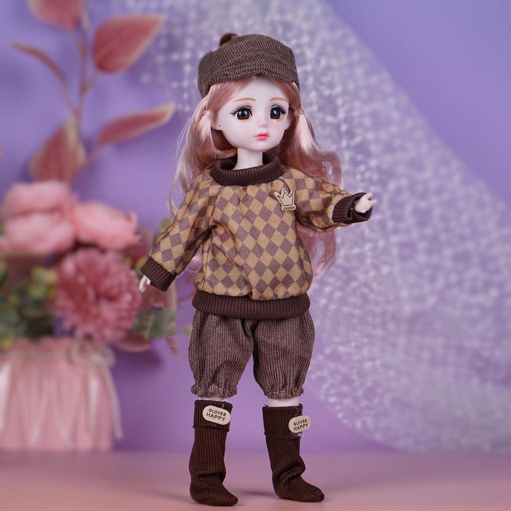 30cm Princess Doll Gift Set with Replaceable Clothes and Play House