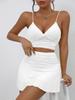 Women's Summer Sexy Backless Camisole Top - Solid Color High-End Set