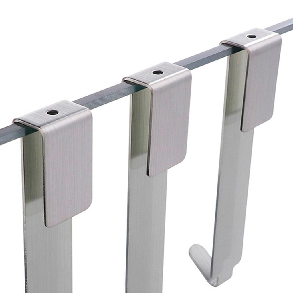 Yousheng Edelstahl Doppelseitige Haken Kein Bohren Handtuchhalter Haken für Glaswand Badezimmer Aufbewahrungsorganizer Rucksackaufhänger Küchenutensil