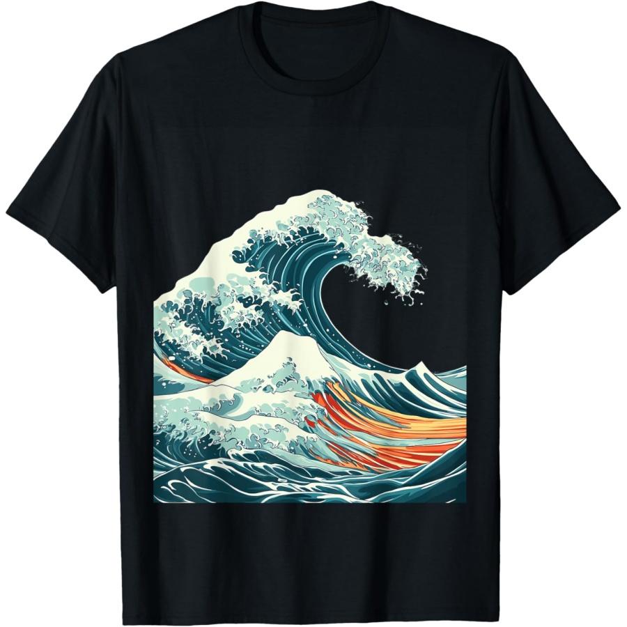 

Traditional Japanese Wave Art Print T-Shirt XXXXXL чорний