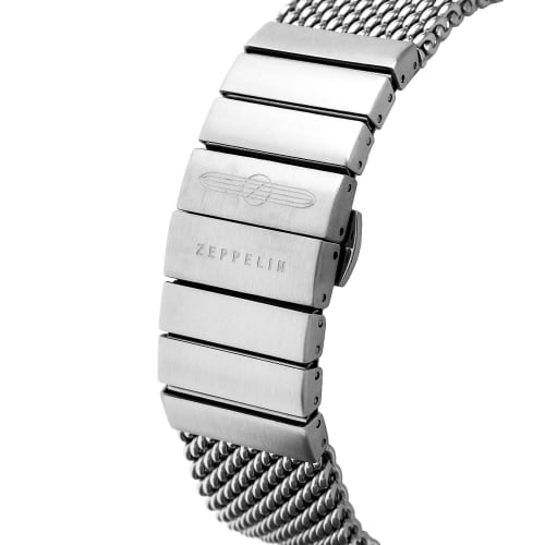 Zeppelin Special Edition 100 Years Watch, 100th Anniversary, Silver Dial, Stainless Steel, Quartz, 43mm, German, Men's, 7680-M1