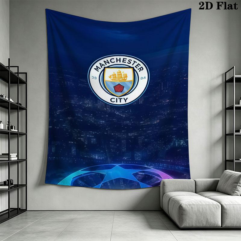 Etihad MCFC GroundWall Hanging Printed Fabric Blanket Decorative Tapestries for Bedroom Living Room Home Decor