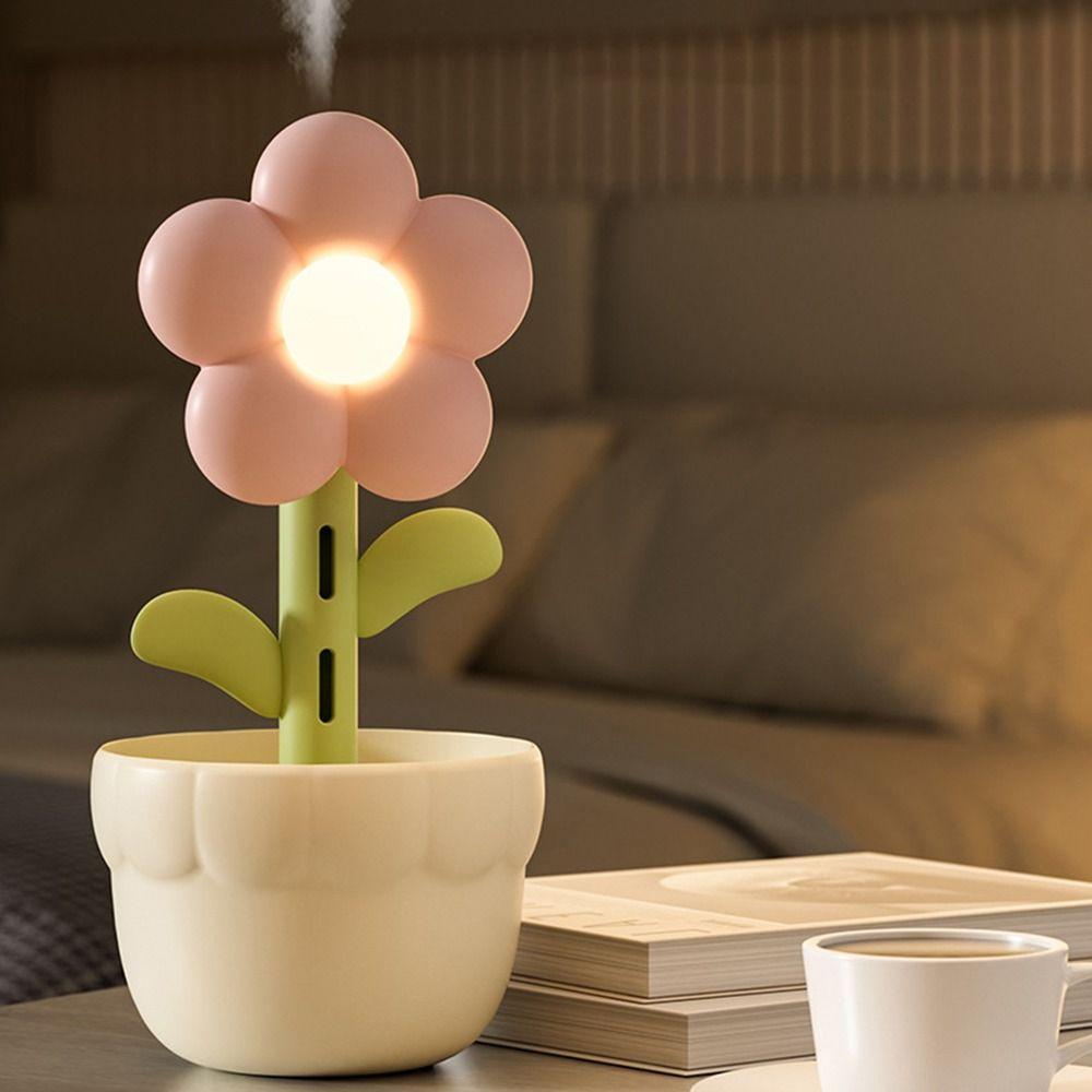 Cute Desktop Cool Fogger 300ml Cool Mist Air Purifier Flower Air Humidifier  Office