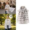 with Frayed Hem Animal Scarf Polyester Puppy Shawl Wrap New Design Dog Print Scarf