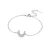 925 Silver Butterfly Moon Star Stone Bracelet Minimalist Jewelry