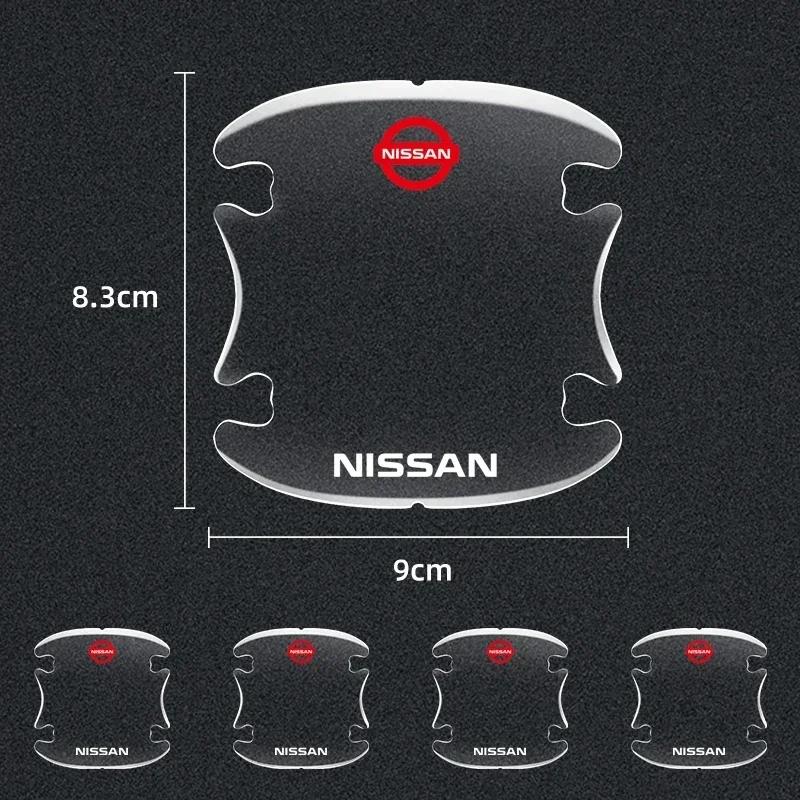 4pcs Transparent Car Door Handle Protector Film Anti Scratch Stickers For Nissan Qashqai Tiida j10 j11 2019 Car Accessories