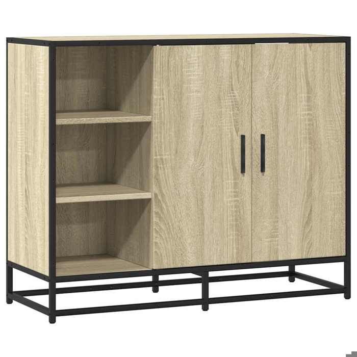VidaXL Buffet chêne sonoma 92x35x76 cm bois d'ingénierie 849020
