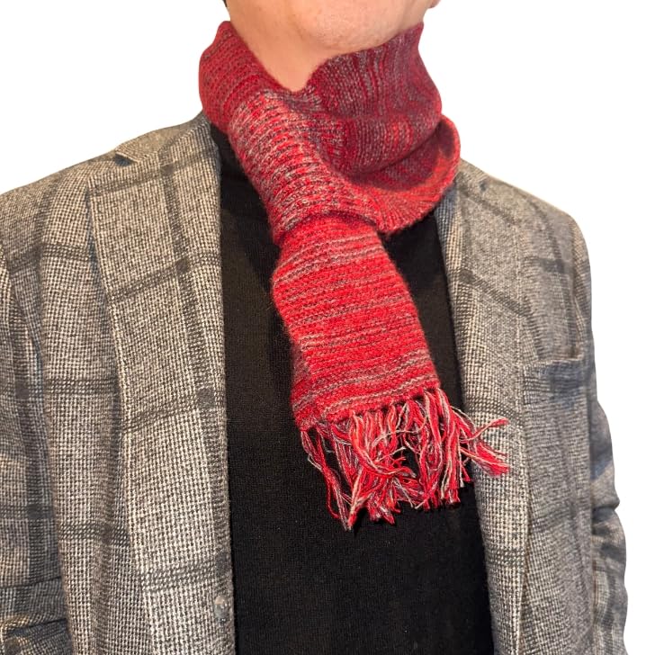 

Кашемировый мини-шарф-вставка для мужчин и подарок Воздушный пушистый I.P.P. 100% Шарф, Женский, Вязаный, Смесь 3 цветов, Идея, I.P.P. (красный)