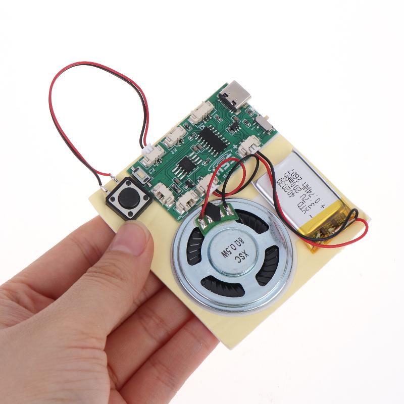 Wiederaufladbares MP3-Soundmodul Licht Magnetischer Auslöser Steuerung Mit Lautsprecher Für DIY Kühlschrankmagnet Musikdose Handgemachtes Bastelset