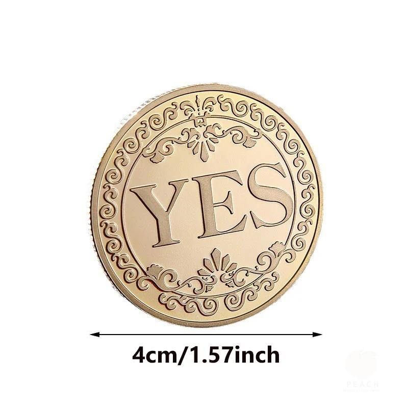 1PC Bronze Yes Or No Commemorative Coin Souvenir Non-Currency Game Prop Decision Coins Collection Decoration Crafts