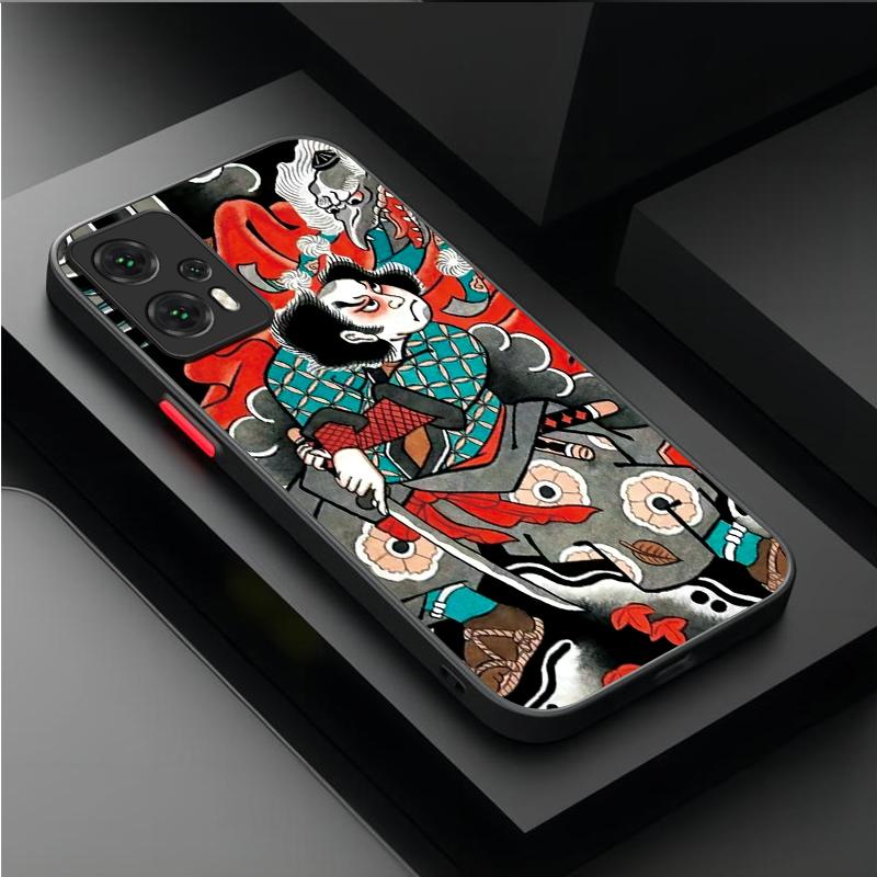 Ukiyo-e Samurai Sea Wave PC Case for Xiaomi Poco X7 X6 X5 X3 X4 GT F6 F5 M8 M6 Pro 4G 5G F4 F3 M7 M5S C75 C65 C55 C71 C61 Cover