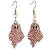 Halloween Pumpkin Ghost Alloy Dangle Earrings With Multicolor Rhinestones For Women
