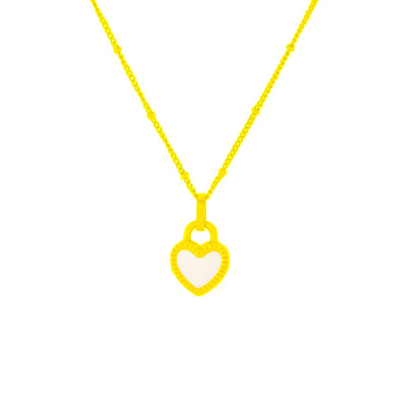 18K Gold Titanium Rhombus Clavicle Chain Necklace - Women’s Trendy Geometric Choker Pendant
