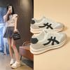 Spring Women's Shoes Casual Sporty Leather Shoes Breathable Thick Sole Versatile Women's Footwear From China
