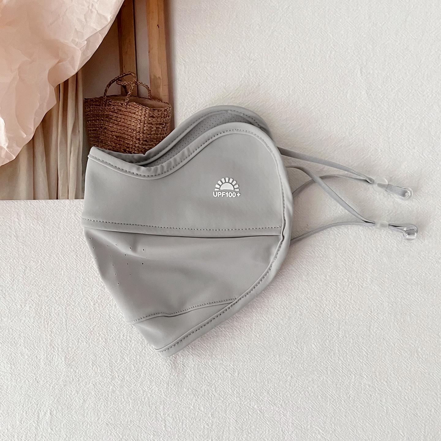 Korean Style Solid Ice Silk Sun Protection Face Mask Unisex Summer 3d Breathable серый
