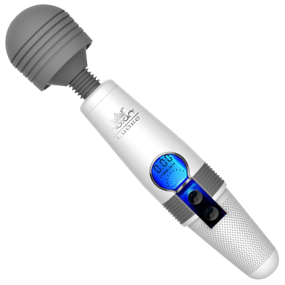 LCD Display Vibrator Av Stick for Women's Silent Ultra Strong Vibration Silicone Plug In Fun Product