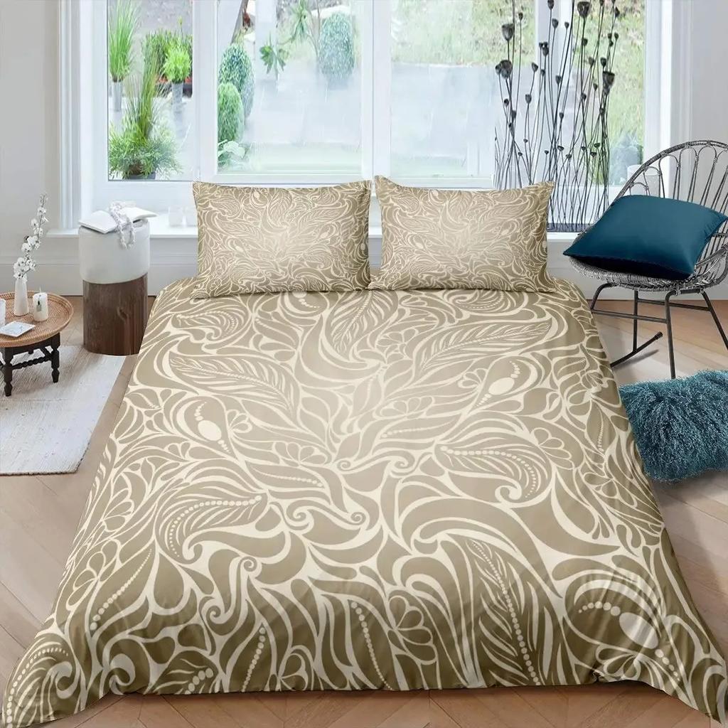 Adults Black Damask Duvet Cover Set King,Antique Victorian Baroque Bedding Set Gothic Vintage Floral Bohemian Exotic Quilt Cover