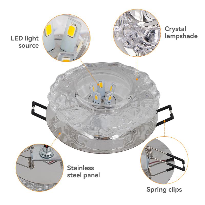 Aisle Flush LED Ceiling Lamp Living Room Crystal Corridor Aisle Lights LED Ceiling Lights