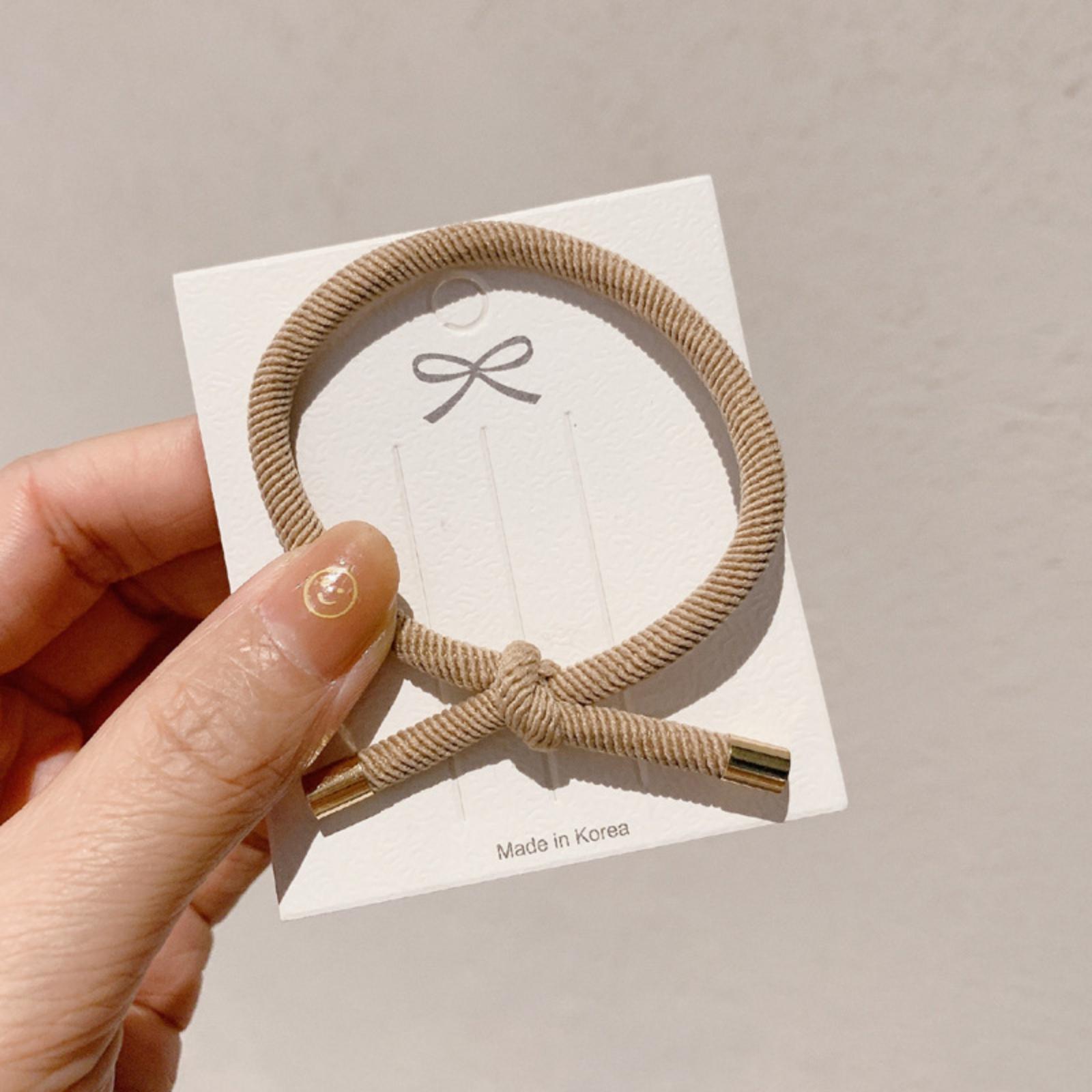 

High-elasticity Basic Hair Ties For Women: Instagram- Hair Bands, High Ponytail Ties, And Bun Ties One Size світло-коричневого кольору