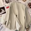 Modische beige Damen Anzugjacke Lässiger Stil Koreanische Version Frühling Herbst Beliebte Streetwear Hochwertiges Polyester Material