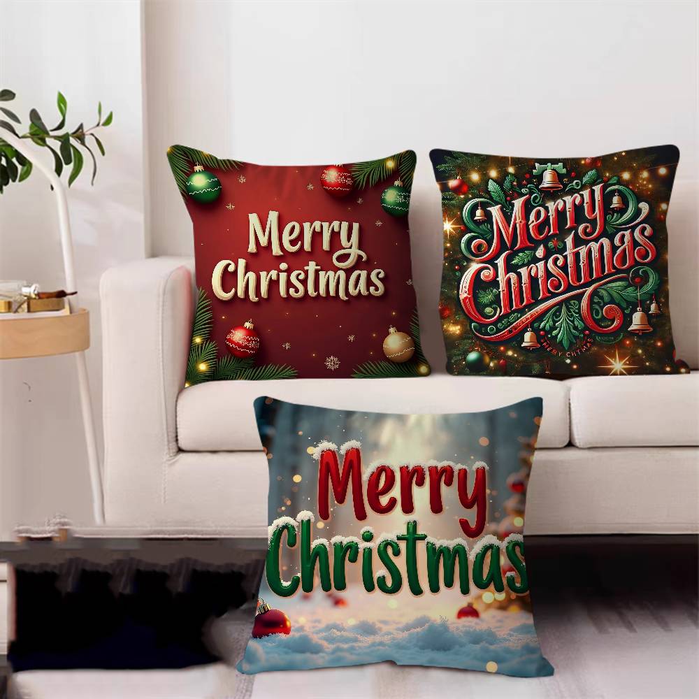 Merry Chrismas Cushion Cover Decorative Pillow Sofa Home Decor Case Pillow Cases