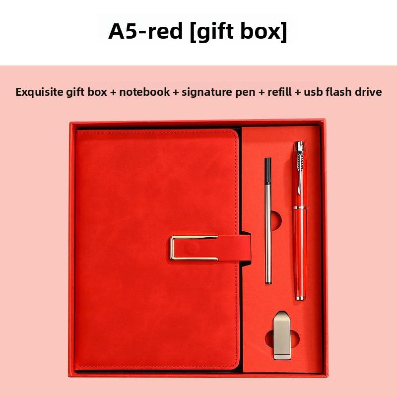 A5 Notatbok Spenne Business Kontor Notisblokk Gaveeske Sett