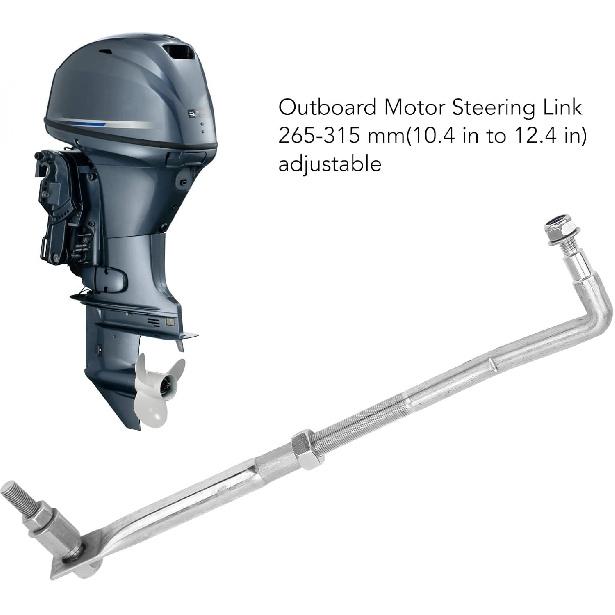 Acouto Outboard Steering Connecting Link Tie Rod 265‑315mm Adjustable Stainless Steel for to Outboard Engine Marine Boat Accessories