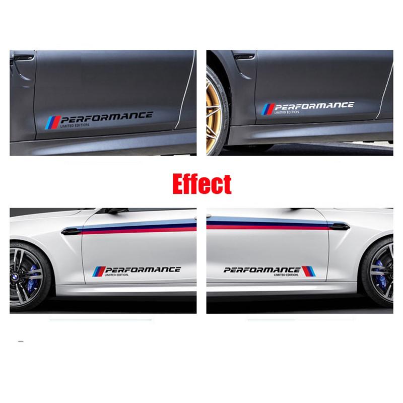 2 Stück Mperformance Auto Karosserie Aufkleber Für BMW E30 E36 E39 E46 E60 E61 E64 E70 E71 E85 E87 E90 E83 F10 F20 F30 E80 M3 M5