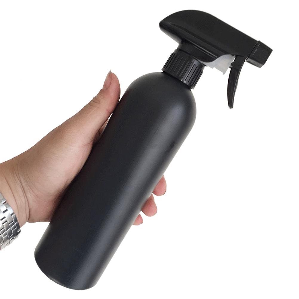 500ml Black Plastic Round Shoulder Spray Bottle for Oil Cleaner