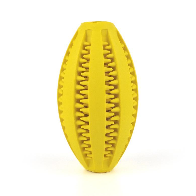 

Pet Dog Chew Toys Teeth Cleaning Snack Ball Pet Dog Toy Ball Natural Rubber Super Tough Interactive Bouncy Pet Supplies small dog жёлтый