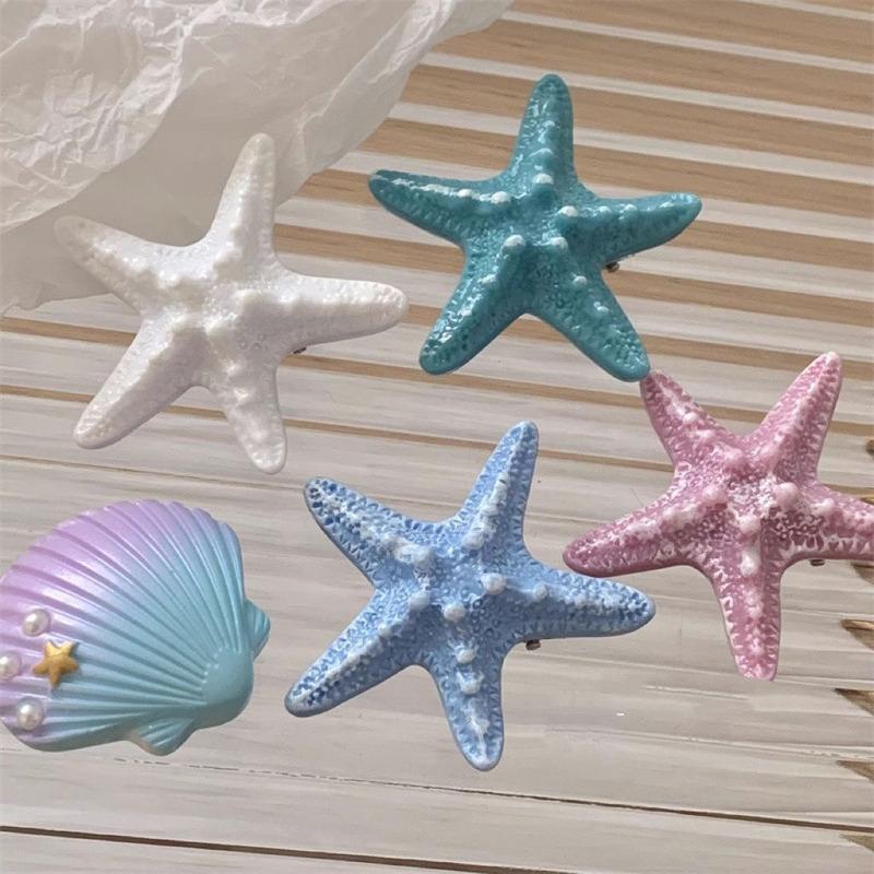 Neue Sommer Strandurlaub Muschel Seestern Haarspangen Haarnadeln Süße Seitenklammer Haarspangen Für Mädchen Koreanisches Ornament Haarschmuck