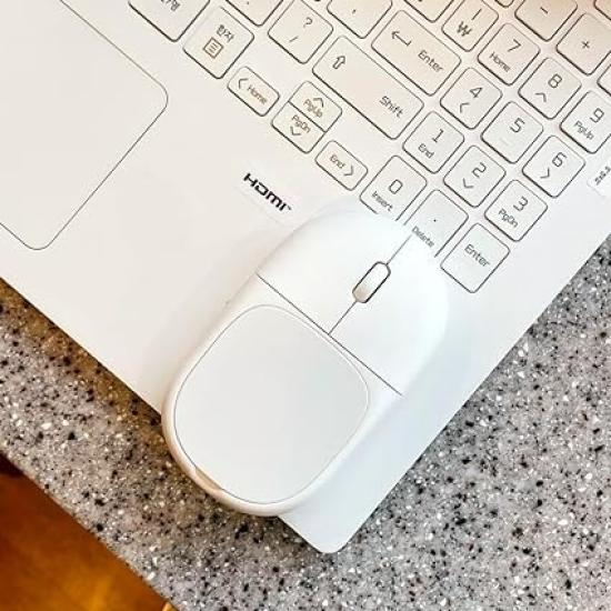 fromseed Wireless Mouse White Wireless Laptop Tablet with Magnet Portable
