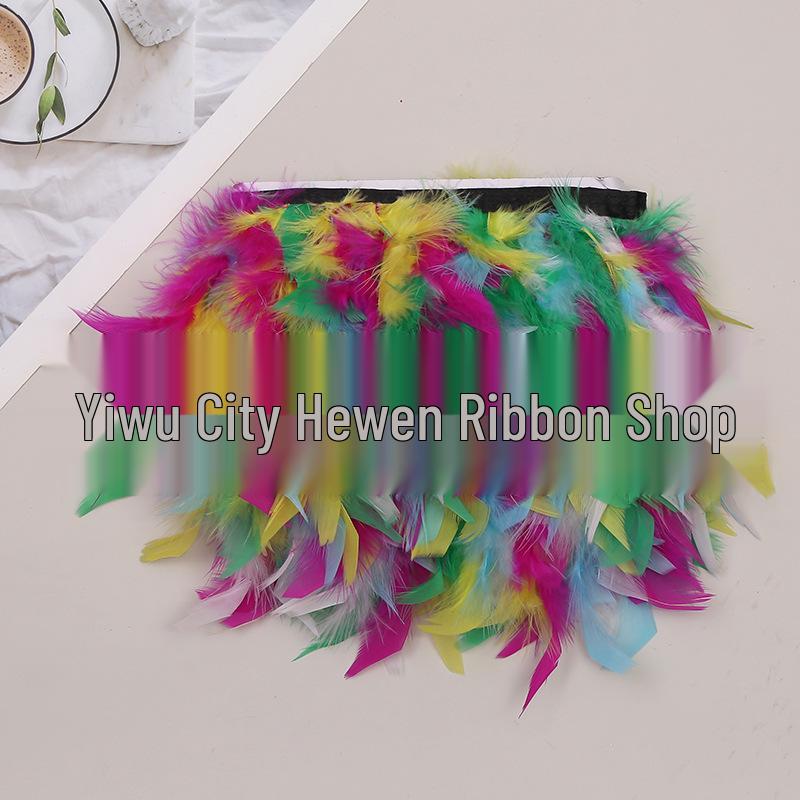 10-15CM Turkey Feather Trim for Clothing, DIY, and Jewelry Decor