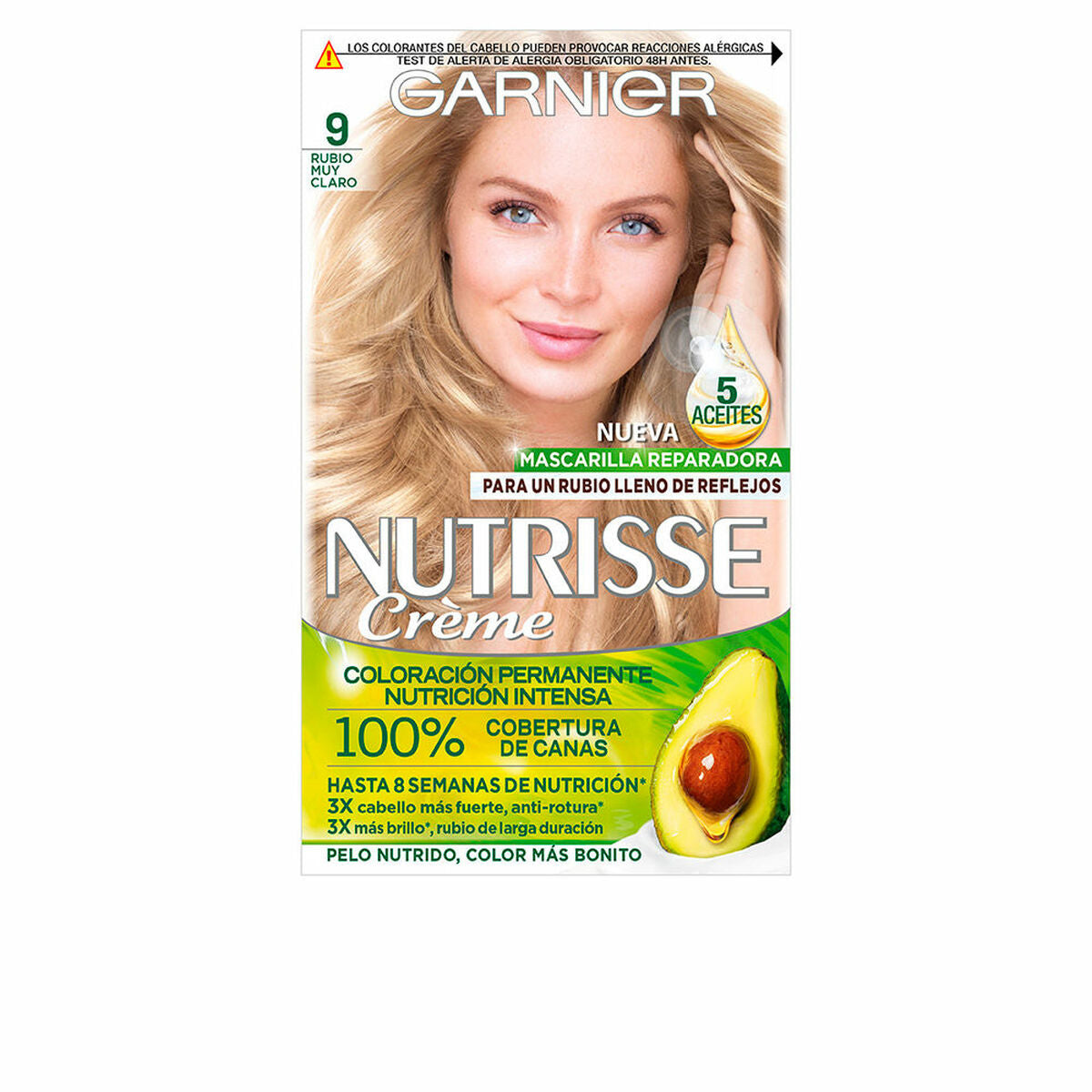 

Перманентная крем-краска Garnier Nutrisse № 9.0-rubio muy claro (3 единицы)