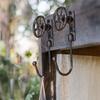 Heavy Duty Wheel Shape Hook Iron Hat Bag Hanger Retro Wall Hanging Hook  for Entryway