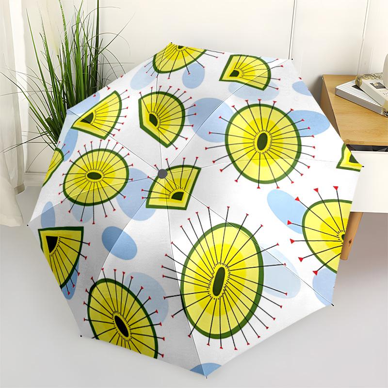 

1pc Pineapple Pattern Automatic Opening/Closing Umbrella with Operation & Windproof Canopy yy260311064