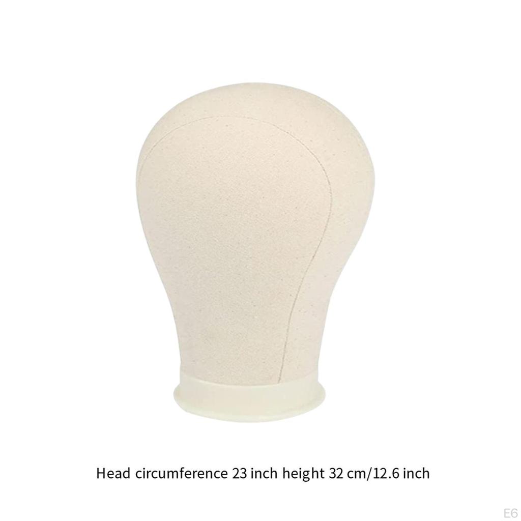 Canvas Block Head Wig Display Model Professional Hairpieces Mannequin